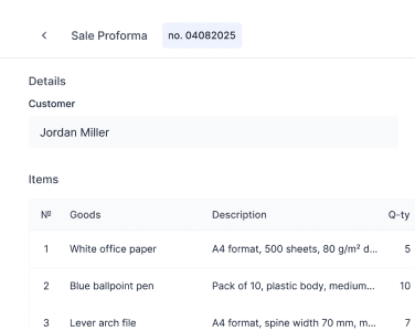 Sale / Purchase / Stock